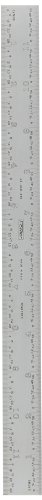 Règle rigide acier Fowler fini chrome satiné anti-reflet pour lecture précise