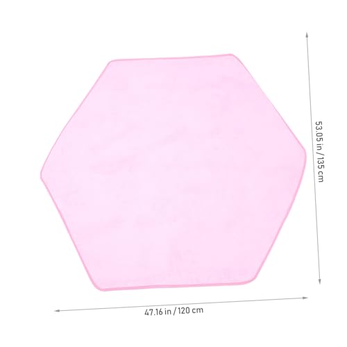 Tapis de jeu imperméable hexagonal rose contre le sol froid - 4