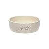 Pearhead Woof Ceramic Dog Bowl, Gifts for Pet Owners, Holds 3 Cups, Dog Gift, Medium Water and Food Dish, Microwave and Dishwasher Safe