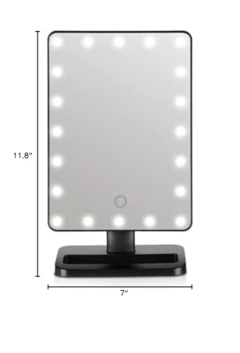 Espejo de escritorio rectangular Lurella Starbright negro miniatura 2