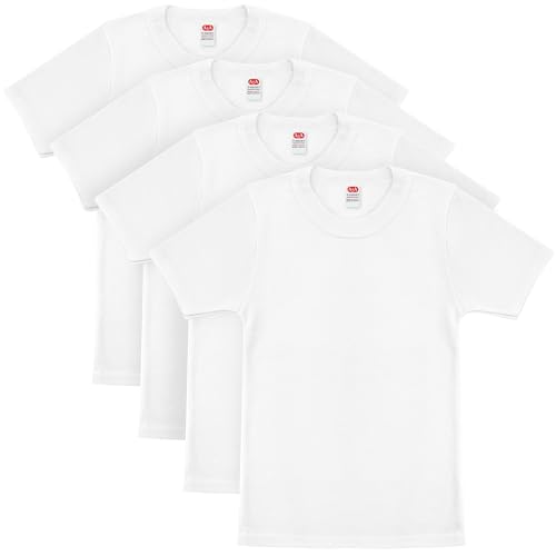 La mejor selección de Playera Niño Blanca los 5 más buscados. 42 Genérico Playera Blanca Manga Corta Cuello Redondo para Niño o Niña, Tela Suave y Transpirable, Resistente a Lavadas, Ropa Interior, para Toda ocasion. Pack 4 Piezas (MX/US,...