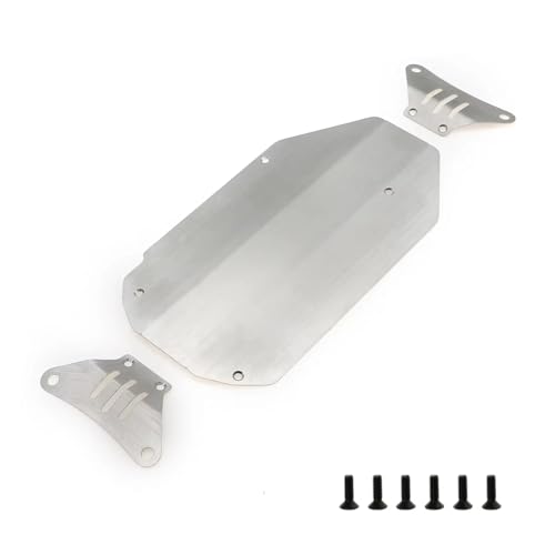 JYYTERD Piezas RC Compatible con Tamiya para TT02 para TT-02 1/10 RC Car Upgrades Parts Acero Inoxidable para Chasis Caja De Cambios Protector Placa De Deslizamiento