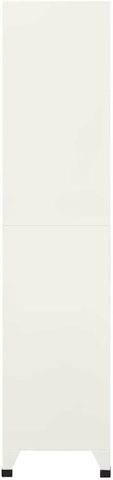 vidaXL Steel Locker Cabinet in Gray and Blue - Secure Storage with Lockable Doors and Air Vents, Perfect for Home and Office Use