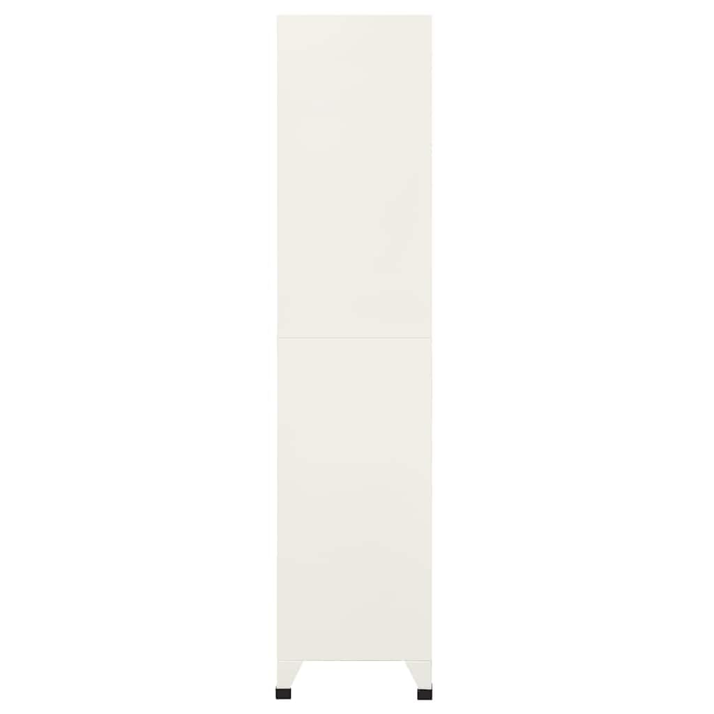 Armoire à casiers verrouillables avec 6 compartiments en acier, 90 x 40 x 180 cm, gris et bleu, pour vestiaire avec tringle à vêtements et porte-nom