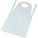 Box of 100 Azi White Polyethylene Waterproof Plastic Disposable Aprons 28’’ x 46’’ Individually Packed 1.0 Mil Thick for Maximum Durability – Cooking Serving Dishwashing Painting NO Mess - Latex Free