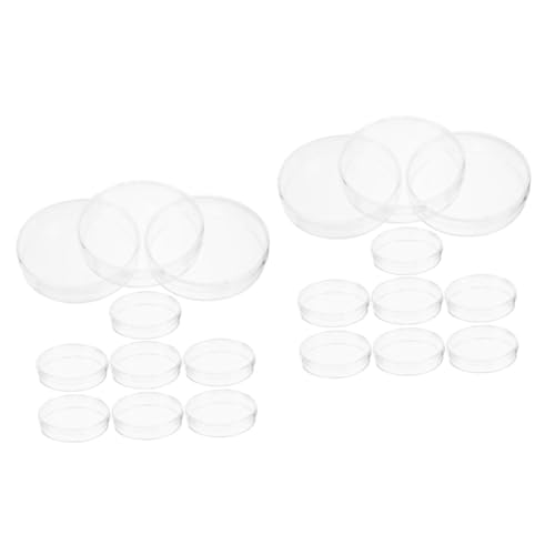 COSMEVIVI 2sets Practical Cell Culture Plate Science Petri Dish for Lab Experiments 10pcs*2