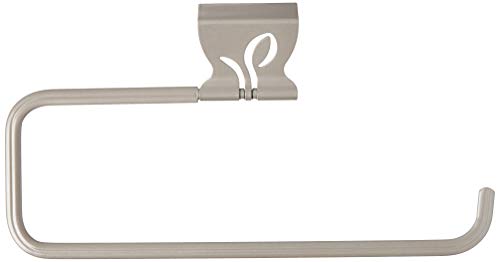 Spectrum Diversified Leaf Holder (Satin Nickel Powder Coat) -Paper Towel Storage & Dispenser For Bathroom, Kitchen, Laundry Room, Rv, Camper, & Cabinet Organization, Large, Floral Border Bronze #TOP1
