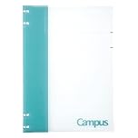 KOKUYO Campus Refillable Notebook, A4 2x2 Slim Ring Binder Notebook with Customizable Title Page, 40 Sheets Capacity. Suitable for 30 Holes Loose Leaf Paper, Light Blue (RU-NP174LB)