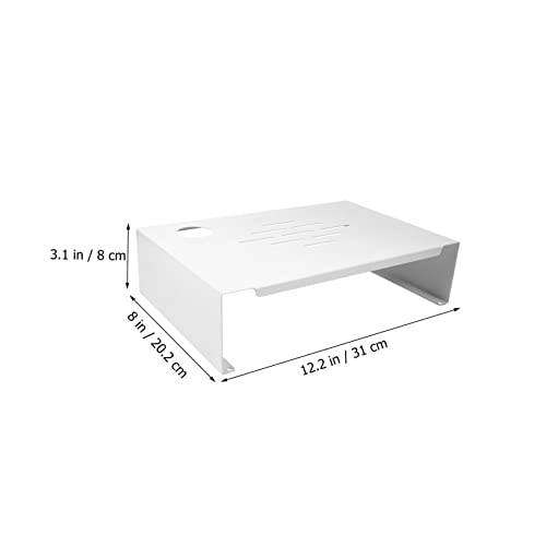 Support écran ordinateur blanc en acier rehausseur ergonomique de bureau de qualité