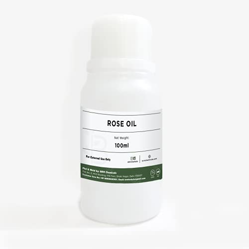Image of Rose Essential Oil - Therapeutic & Cosmetic Grade - 100 Ml For Aromatherapy, Diffuser, Soap Making, Cosmetic Making, Lotions, Creams, Diy Personal Care For Face, Hair, Skin & Body