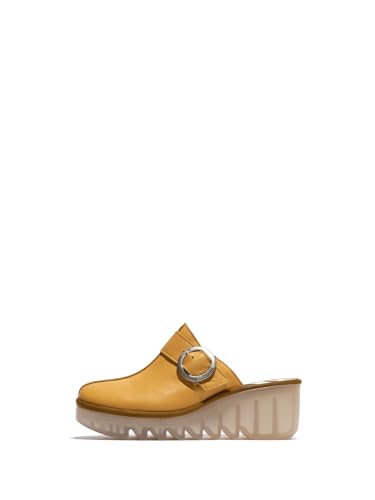 Fly London Blok586fly sandales wedges femme en cuir de qualité