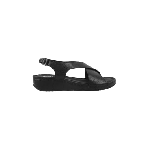 Image of Mochi Women Synthetic Leather Cross-Strap Comfort Sandal