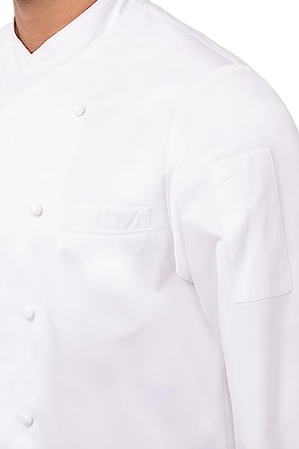 Chef Works Casaco masculino de algodão premium, Branco, 40