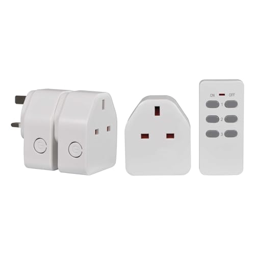 Mercury | Wireless Remote Control Plug Sockets: Enabling you to Easily Control Those Hard to Reach UK Mains Powered Electrical Devices | 3 Sockets Pack