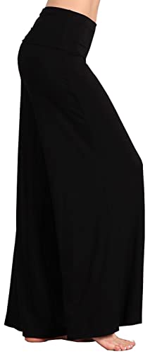 HEYHUN Womens Casual Tie Dye Solid Wide Leg Bottom Boho Hippie Lounge Palazzo Pants S-3XL2