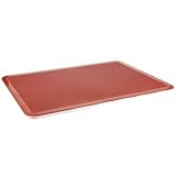 MBH - Pack de 5 Bandejas Lisas Perforadas 60x40 cm con Recubrimiento de Silicona para Panadería y Pastelería. Bandejas de Aluminio Antiadherentes con Cantos Redondeados para Horno Profesional