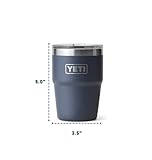 YETI Rambler Cup, Vacuum Insulated Stainless Steel Stackable Cup with Magslider Lid, Navy, 16 oz (473 ml) - Image 2