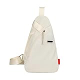 Photo Gallery perfk borsa a tracolla, borsa da petto con cerniera, organizer casual, zaino a tracolla per sport, parchi, tempo libero, passeggiate all aperto, bianco Photo Gallery perfk borsa a tracolla, borsa da petto con cerniera, organizer casual, zaino a tracolla per sport, parchi, tempo libero, passeggiate all aperto, bianco