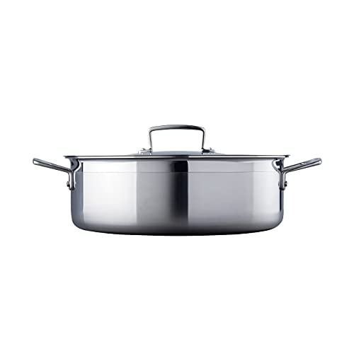 LE CREUSET 3-Ply Stainless Steel Sauteuse, 3-Ply, 28 cm, 96100928000000