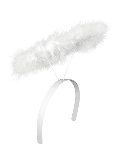 Feathery White Princess Angel Halo Headband Wedding Costume Photo Prop
