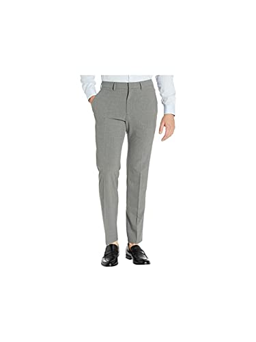 Kenneth Cole Reaction Stretch Check Slim Fit Flat Front Flex Waistband Dress Pants
