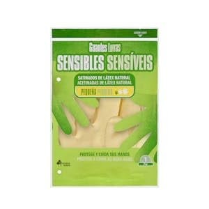 Genérico Guantes de látex Bosque Verde talla pequeña sensibles Paquete 2 ud. Pack 4