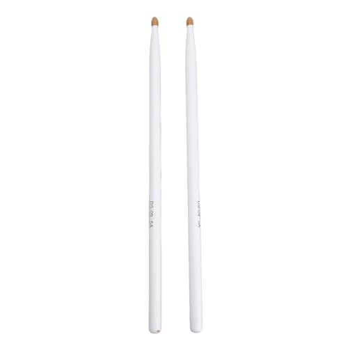 1 par de baquetas de arce, accesorios de reemplazo para instrumentos musicales, ideales para niños y principiantes (blanco)