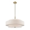 Livex Lighting Monroe - 5 Light Pendant in Timeless Style-17 Inches Tall and 24 Inches Wide-Antique Brass Finish #1