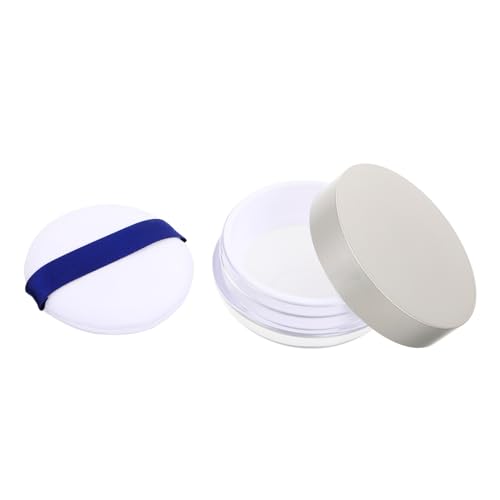 Refillable Loose Powder Container with Puff Portable Makeup Storage Box for Blush and Dust Easy to Clean Travel Friendly Design Stylish and Functional for All Powder Types