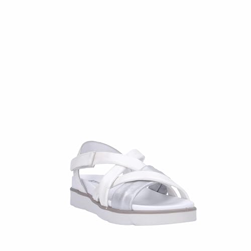 Sandale basse Blanc/argent confortable pour pieds sensibles taille 40