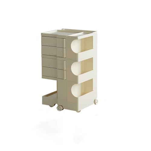 GFHTRELY Escritorio de Sofá Mesita De Noche Sencilla Nórdica, Gabinete De Almacenamiento Giratorio, Gabinete Lateral De Plástico Extraíble For Aperitivos, Gabinete De Almacenamiento Mesa Pequeña(B)