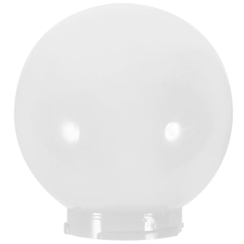 Image of Angoily Spherical Lampshade 9.84 Inch White Acrylic Outdoor Light Cover for Wall Fixtures 2Pcs Easy Install