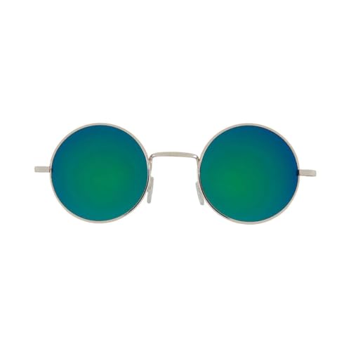 OWL Round Retro Small Circle Tint & Mirror Colored Lens 43-55 mm Sunglasses Metal - Image 4