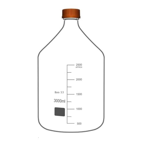 Flacon de réactif 3000ml pour sécuriser le stockage de grands volumes chimiques liquides 3L