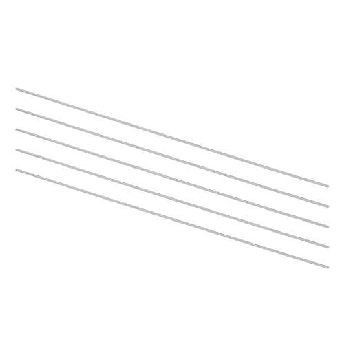 QUARKZMAN 5 Stück Runde Stahlmetallstangen, 1mm x 200mm Hochgeschwindigkeitsstahl (HSS) Drehbankstangenwerkzeug, für Wellengetriebe, Langweilmaschinen, Miniatur-DIY-Bastelarbeiten