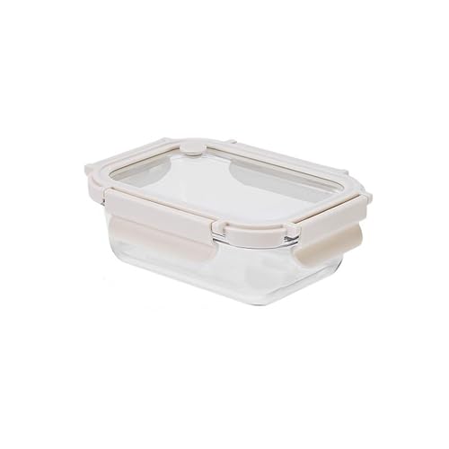 Porta Comida, Tumpper Hermetico, Recipiente para Comida con Tapa, Porta Alimento, Food Container, Fiambrera de vidrio Capacidad 0.41 Lts Lonchera para Alimento Apto para microonda, Apto para Horno