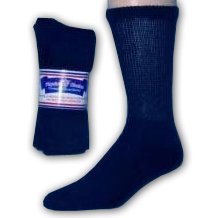 Navy Diabetic Crew Socks(1 Dozen/Pack)(Size=9-11)