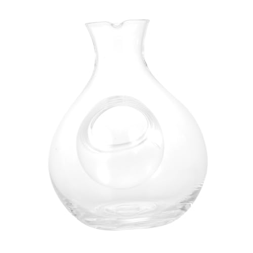 LALADEFIEE Household Glass Decanter Stylish Transparent Ice Wine Separator Fast Decanter for Home Use Elegant Design for Wine Vodka Whiskey Enhance Drinking Experience