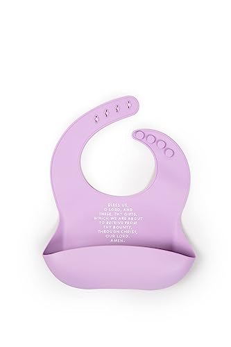 Image of Be A Heart Silicone Baby Bibs, Adjustable Waterproof Bibs, Meal Blessing Bibs