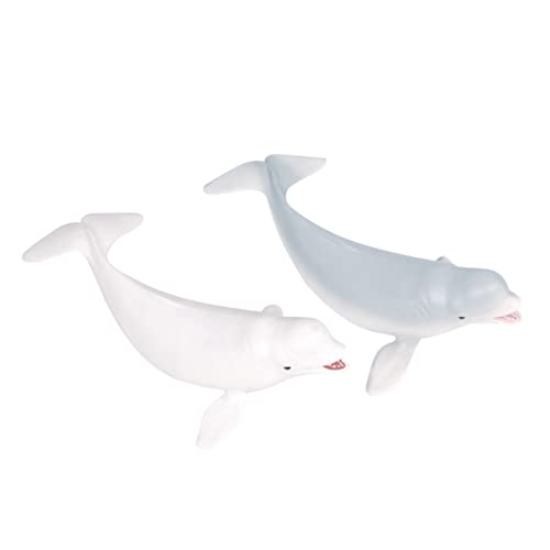 Totority 1個 ベルーガモデル のおもちゃ シロイルカ 白鯨のおもちゃ シミュレーションベルーガ 動物の マッコウクジラ イッカクの シャチ 向けの 白鯨模型