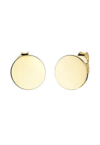 Preisvergleich Produktbild Elli PREMIUM Ohrringe Kreis Basic Klassisch Edel Hochwertig 375 Gelbgold