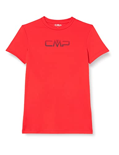 CMP, Short Sleeve Piquet T-Shirt with Logo, FIRE, 116