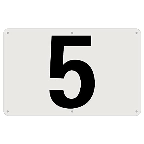 SICHENG アルミ板駐車場番号札防水.耐候 スクリーン印刷金属ベーキングワニス 径4.8φmm穴×6隅 ナンバープレート プレート看板 駐車場 数字 番号 標識 表示 屋内外対応