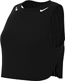Women's AeroSwift Women's Dri-FIT ADV Cropped Running Tank Top (010 - Black/White)