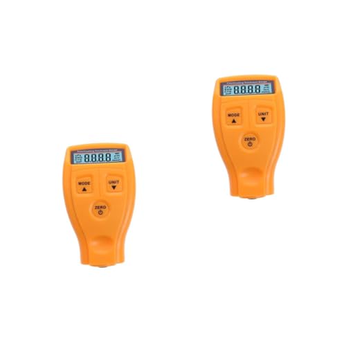 MUCKLILY 2pcs Car Digital Micrometer Car Thickness Gauge Car Thickness Micrometer Digital Thickness Gauge Thickness Gauges Car Measurement Tool for Thickness Automotive Cars Yellow