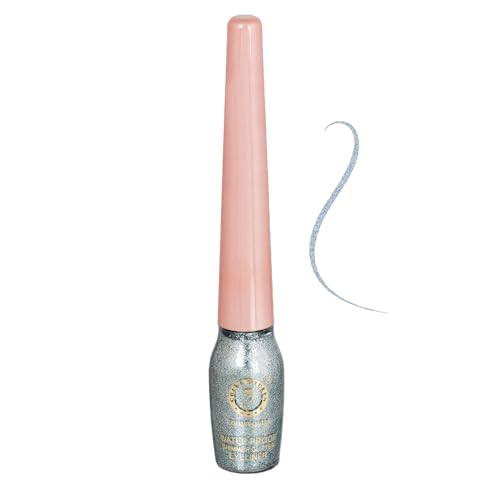 Image of Colors Queen Sky Eyes Shimmer Glitter Waterproof Eyeliner | Long Lasting Liquid Eyeliner with Precision Application | Highly Pigmented & Smudge Proof Eyeliner for Eye Makeup (Shade - 05, 5ml)