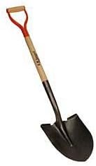 A.M. Leonard Round Point Open Back Shovel with D-Grip Handle - 30 Inches