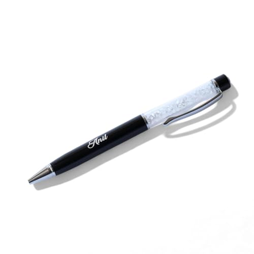 Image of Personalized Pen with Name Engraved I Metal Classy Customized Roller Ball Pens I Comfortable to Hold & Write I Gift for Men & Women Birthday Corporate Gifting (Crsystal Pen)