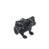 Grenouille de Jardin en Fonte Noire 13 x 11 cm