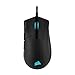 Corsair SABRE RGB PRO CHAMPION SERIES Souris Gaming (Forme Ergonomique pour l’esport, Poids Plume de Seulement 74 g, Câble en Paracorde Flexible, Boutons CORSAIR QUICKSTRIKE sans Interstice) Noir